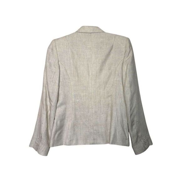 Vintage The Villager Blazer Women 10 Cream Pockets Button Union Made in The USA - Picture 2 of 9